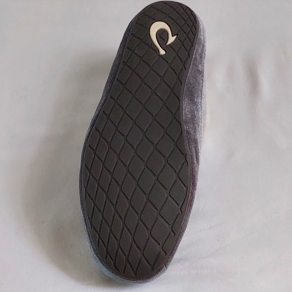 OLUKAI Ku'una Lanui Women's Slipper, Soft Velvet & Dual-Density PU Footbed - Picture 3 of 5